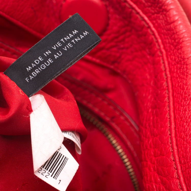 Pre Owned Marc by Marc Jacobs Red Leather Too Hot To Handle Hobo Bag