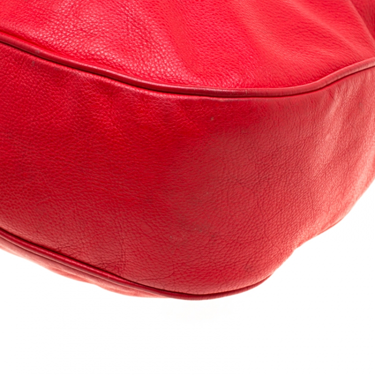Pre Owned Marc by Marc Jacobs Red Leather Too Hot To Handle Hobo Bag