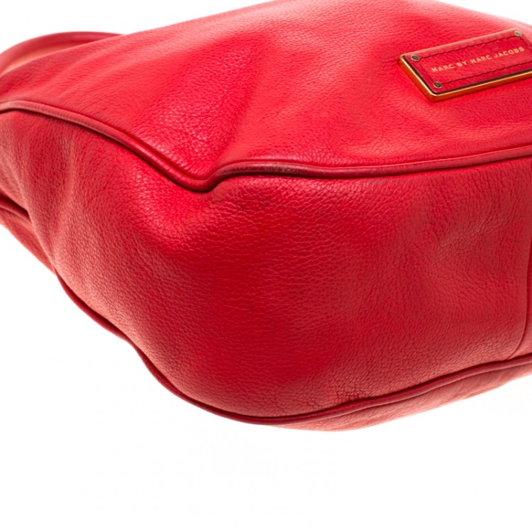 Pre Owned Marc by Marc Jacobs Red Leather Too Hot To Handle Hobo Bag