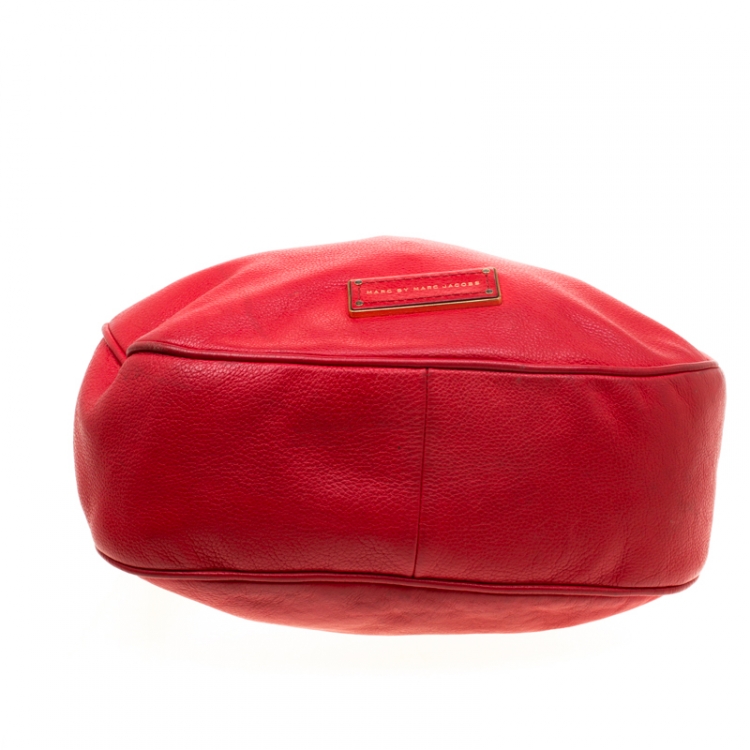 Pre Owned Marc by Marc Jacobs Red Leather Too Hot To Handle Hobo Bag