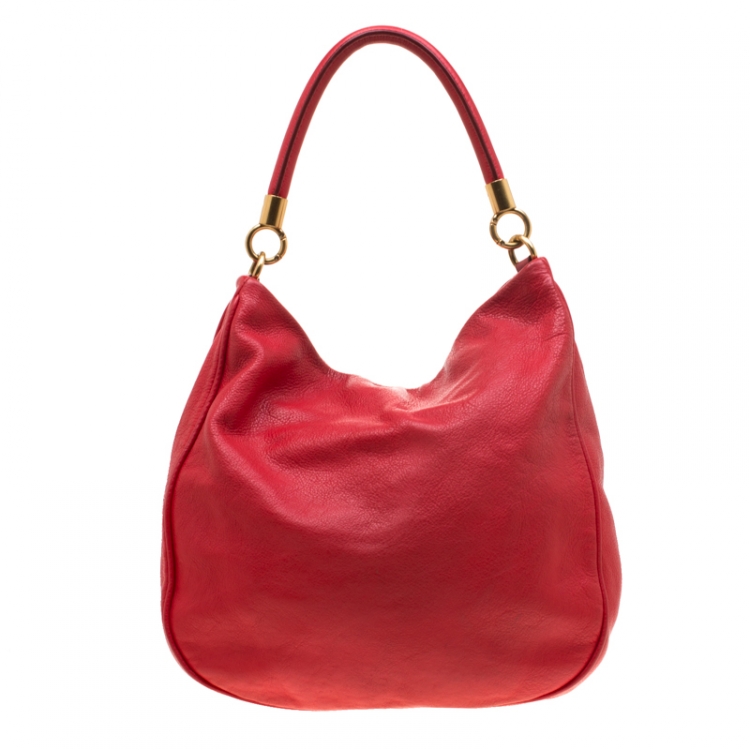 Pre Owned Marc by Marc Jacobs Red Leather Too Hot To Handle Hobo Bag
