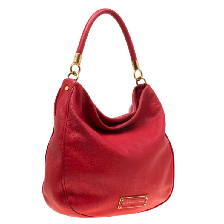 Pre Owned Marc by Marc Jacobs Red Leather Too Hot To Handle Hobo Bag