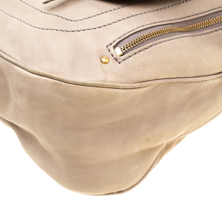 مملوكة مسبقًا Marc by Marc Jacobs Beige Leather Petal to the Metal Natasha Bird Hobo