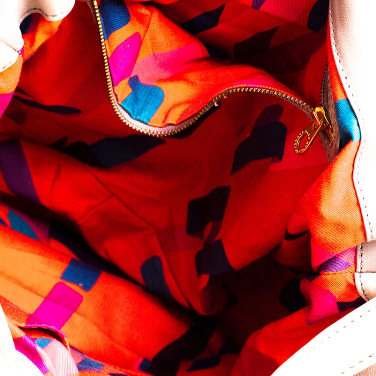 مملوكة مسبقًا Marc by Marc Jacobs Beige Leather Petal to the Metal Natasha Bird Hobo