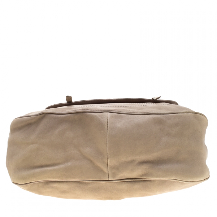مملوكة مسبقًا Marc by Marc Jacobs Beige Leather Petal to the Metal Natasha Bird Hobo