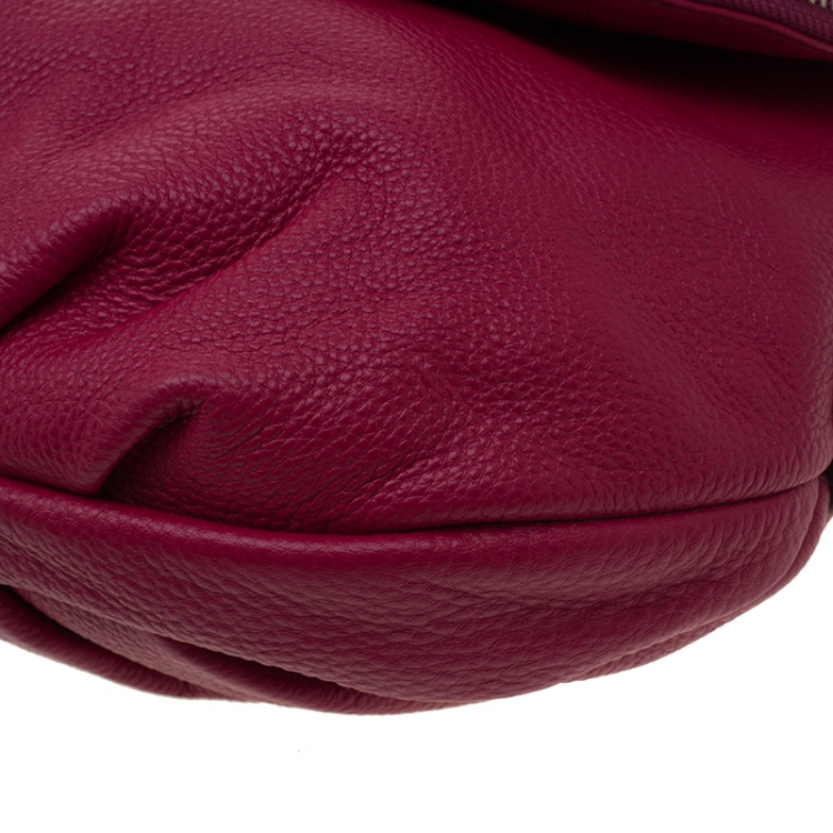 Pre Owned Marc by Marc Jacobs Fuchsia Leather Q Natasha Crossbody Bag