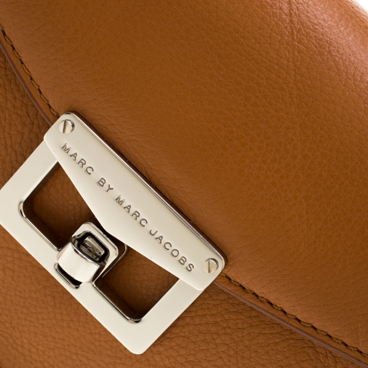 Pre Owned Marc by Marc Jacobs Brown Leather Bianca Jane On A Leash Crossbody Bag
