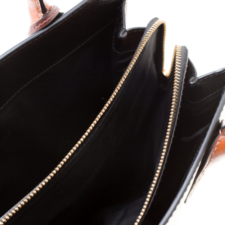 Pre Owned Marc Jacobs Black/Brown Leather Big Shot Tote