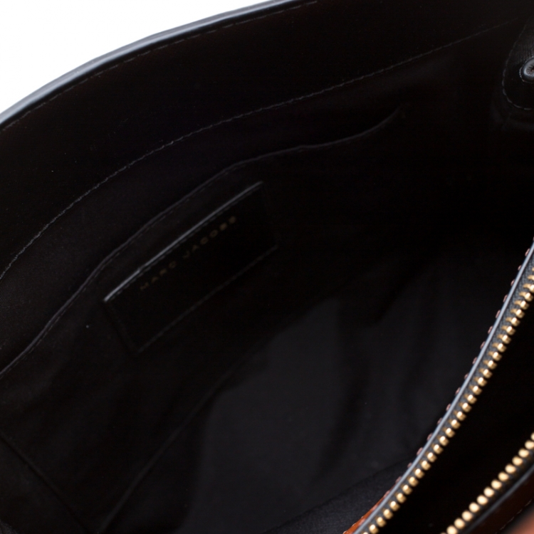 Pre Owned Marc Jacobs Black/Brown Leather Big Shot Tote
