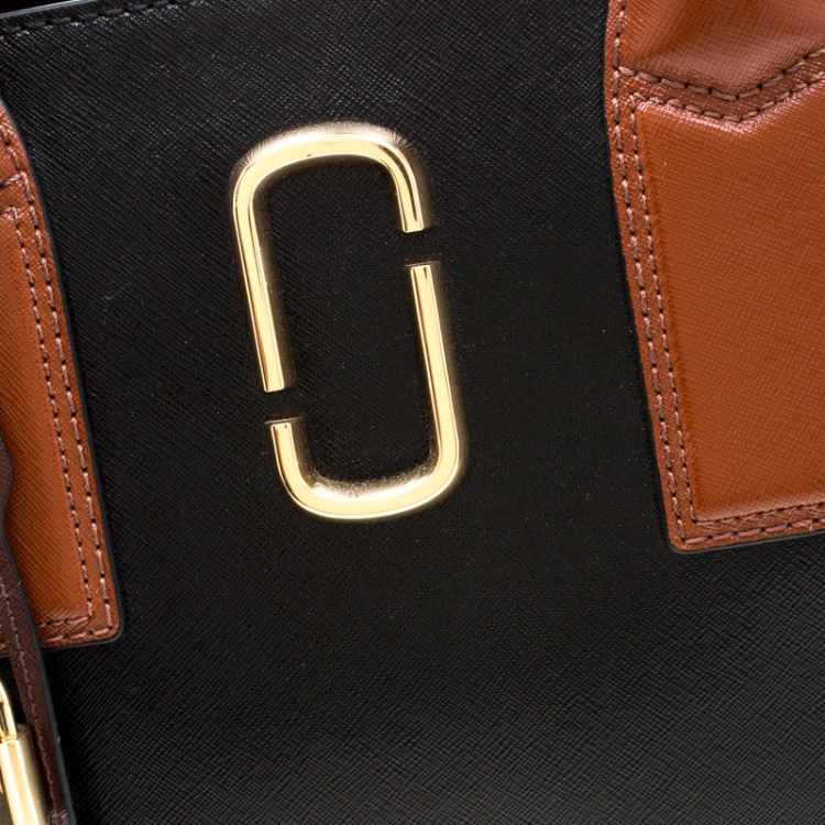 Pre Owned Marc Jacobs Black/Brown Leather Big Shot Tote