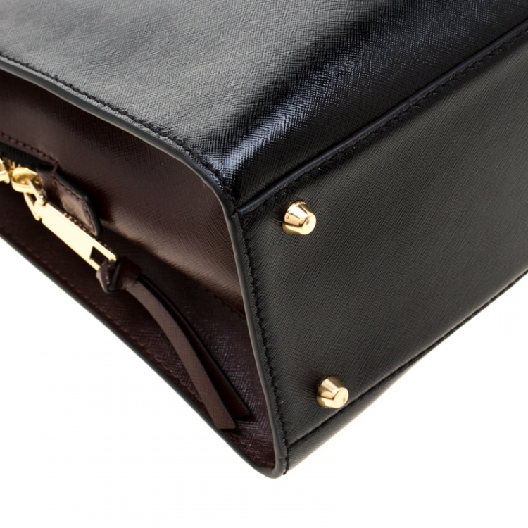 Pre Owned Marc Jacobs Black/Brown Leather Big Shot Tote