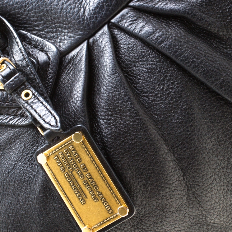 Pre Owned Marc by Marc Jacobs Black Leather Classic Q Baby Aidan Satchel