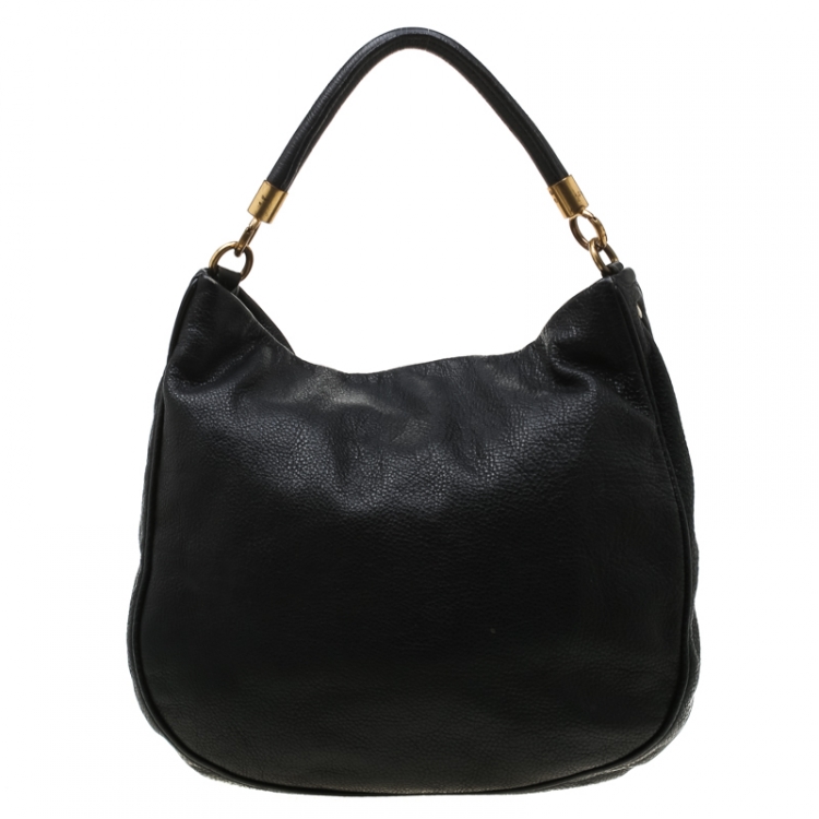 Pre Owned Marc by Marc Jacobs Black Leather Too Hot To Handle Hobo 