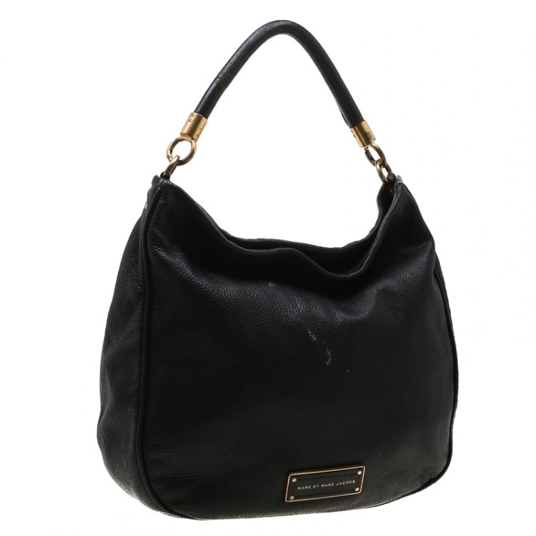 Pre Owned Marc by Marc Jacobs Black Leather Too Hot To Handle Hobo 