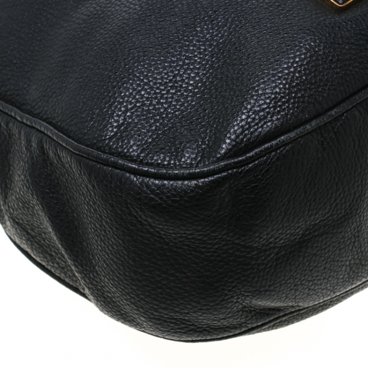 Pre Owned Marc by Marc Jacobs Black Leather Too Hot To Handle Hobo 
