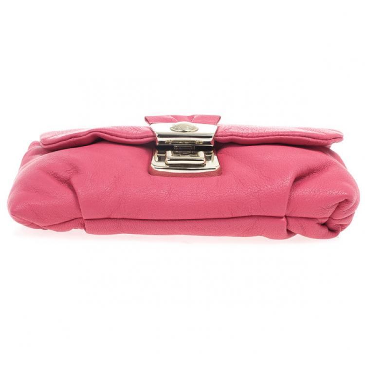 Pre Owned Marc by Marc Jacobs Pink linda Puckered Mouse clutch
