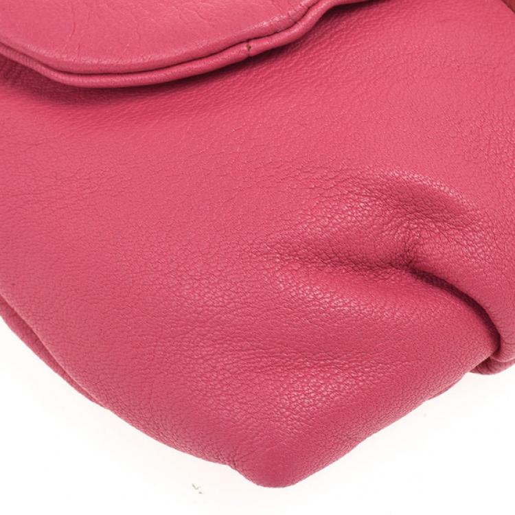 Pre Owned Marc by Marc Jacobs Pink linda Puckered Mouse clutch
