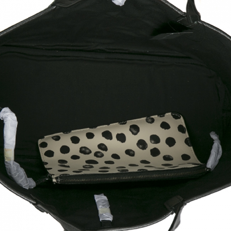 Pre Owned Marc by Marc Jacobs White Spotted PVC and Leather Metropolitote Tote