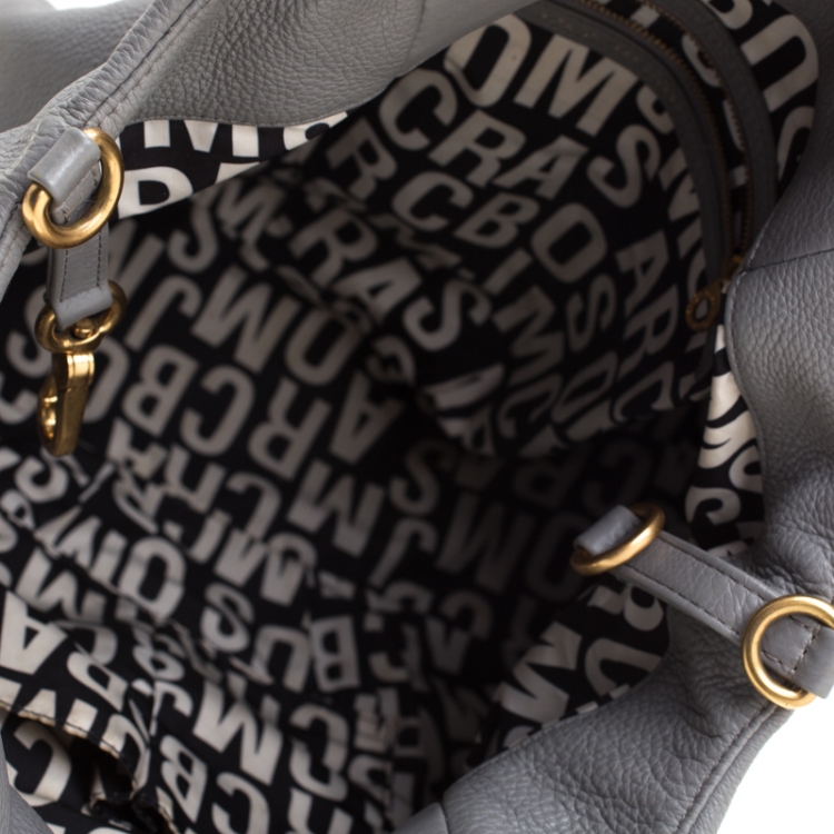 Pre Owned Marc by Marc Jacobs Grey Leather Classic Q Francesca Shoulder Bag