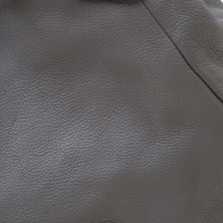 Pre Owned Marc by Marc Jacobs Grey Leather Classic Q Francesca Shoulder Bag