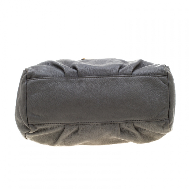 Pre Owned Marc by Marc Jacobs Grey Leather Classic Q Francesca Shoulder Bag