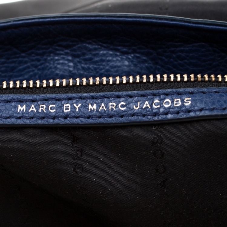 Pre Owned Marc By Marc Jacobs Blue Leather Too Hot To Handle Lea Crossbody Bag