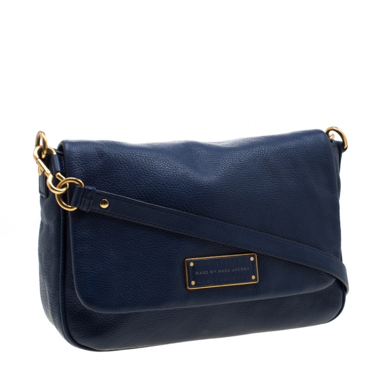 Pre Owned Marc By Marc Jacobs Blue Leather Too Hot To Handle Lea Crossbody Bag