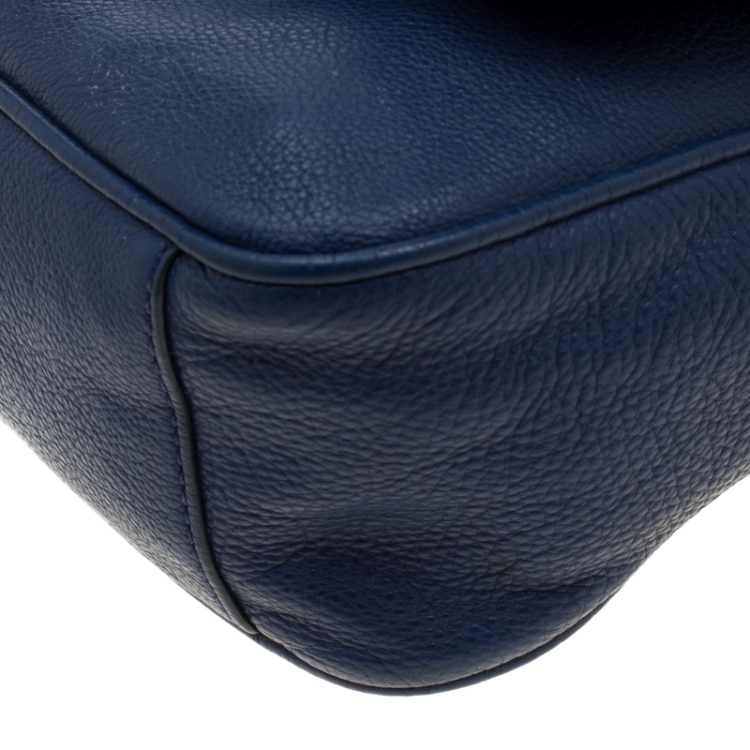 Pre Owned Marc By Marc Jacobs Blue Leather Too Hot To Handle Lea Crossbody Bag