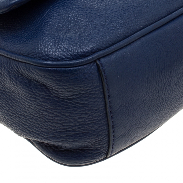 Pre Owned Marc By Marc Jacobs Blue Leather Too Hot To Handle Lea Crossbody Bag