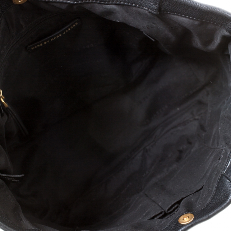 Pre Owned Marc By Marc Jacobs Black Leather Tote