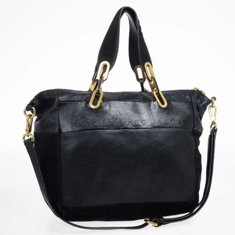 مملوكة مسبقًا Marc by Marc Jacobs Black Leather And Suede Tote