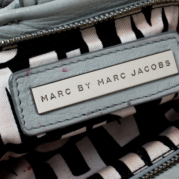 Pre Owned Marc by Marc Jacobs Grey Grained Leather Clutch