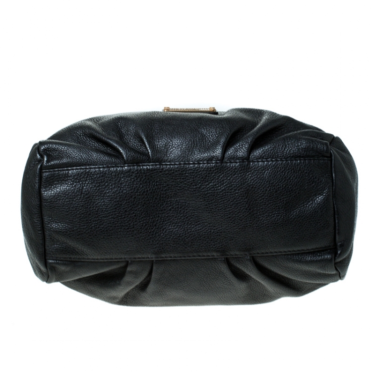 Pre Owned Marc by Marc Jacobs Black Leather  Classic Q Francesca Shoulder Bag 