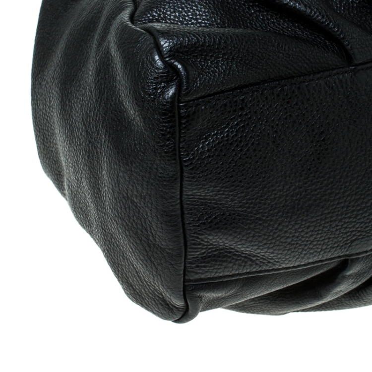 Pre Owned Marc by Marc Jacobs Black Leather  Classic Q Francesca Shoulder Bag 