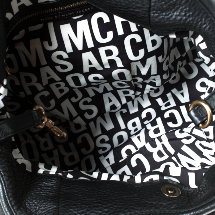 Pre Owned Marc by Marc Jacobs Black Leather  Classic Q Francesca Shoulder Bag 