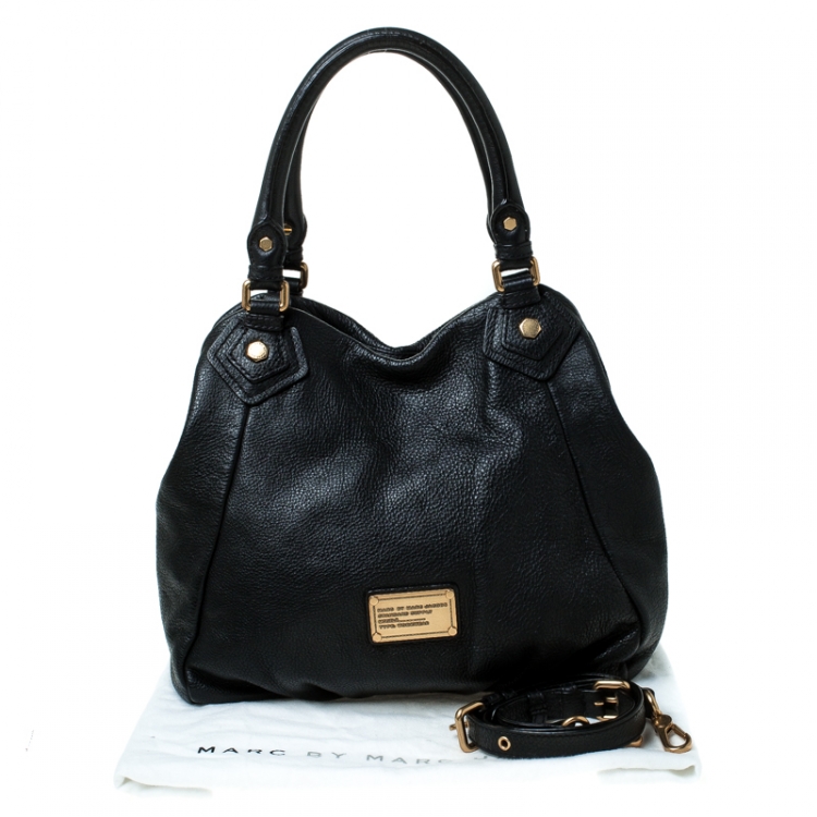 Pre Owned Marc by Marc Jacobs Black Leather  Classic Q Francesca Shoulder Bag 