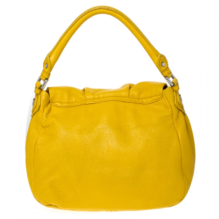 Pre Owned Marc by Marc Jacobs Yellow Leather Classic Q Lil Ukita Top Handle Bag