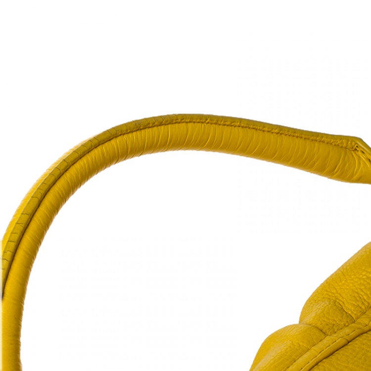Pre Owned Marc by Marc Jacobs Yellow Leather Classic Q Lil Ukita Top Handle Bag