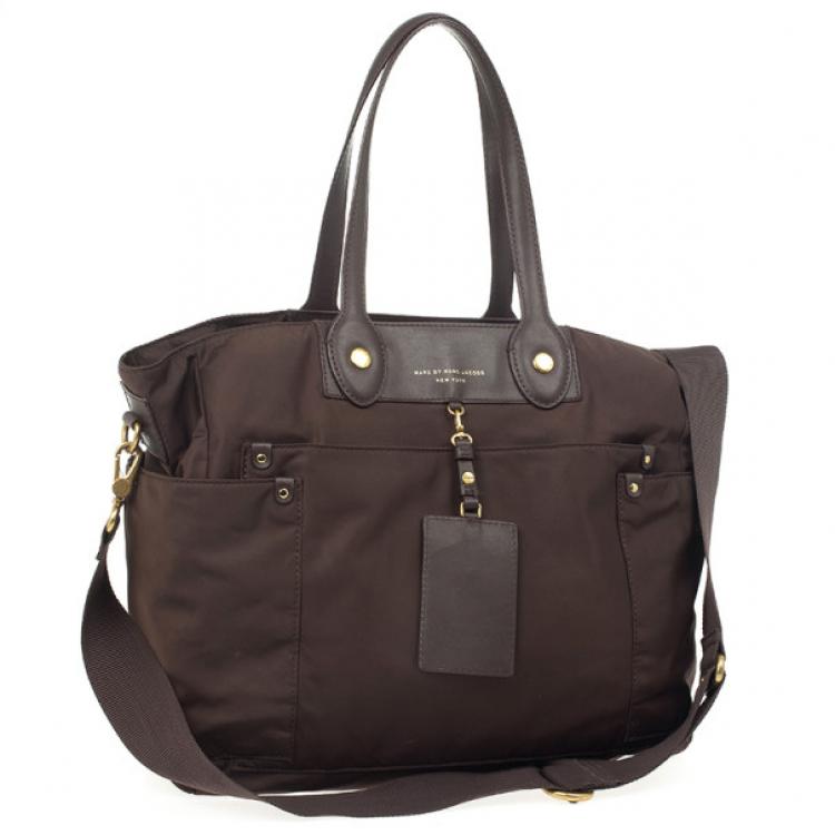 Pre Owned Marc by Marc Jacobs Brown Preppy Nylon Elizababy Bag