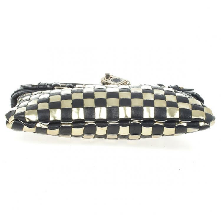 Pre Owned Marc by Marc Jacobs Metal Check Wristlet Clutch