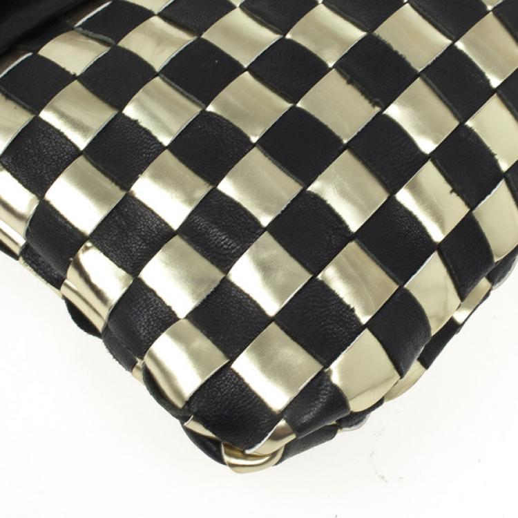 Pre Owned Marc by Marc Jacobs Metal Check Wristlet Clutch
