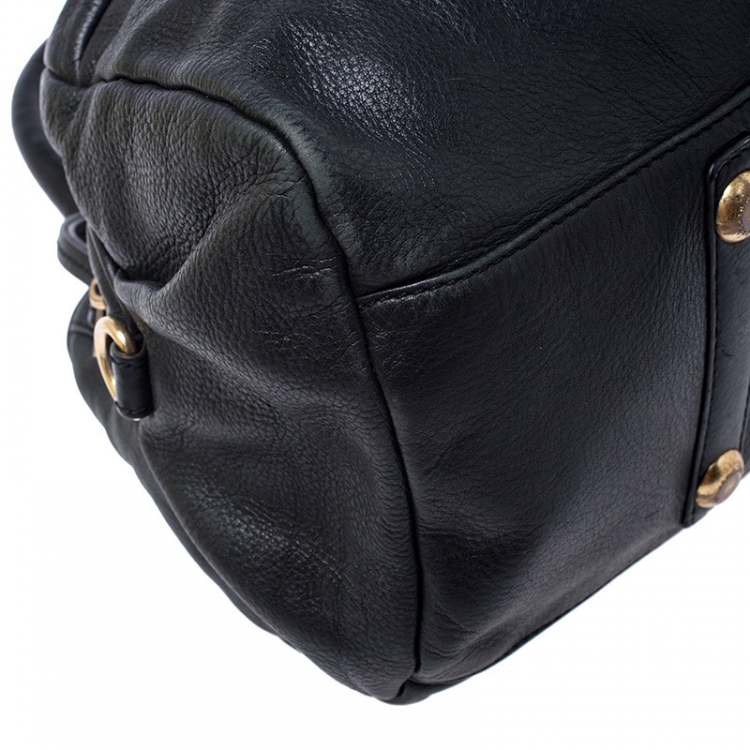 Pre Owned Marc by Marc Jacobs Black Leather Classic Q Baby Groovee Satchel