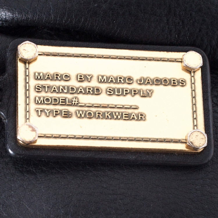 Pre Owned Marc by Marc Jacobs Black Leather Classic Q Baby Groovee Satchel