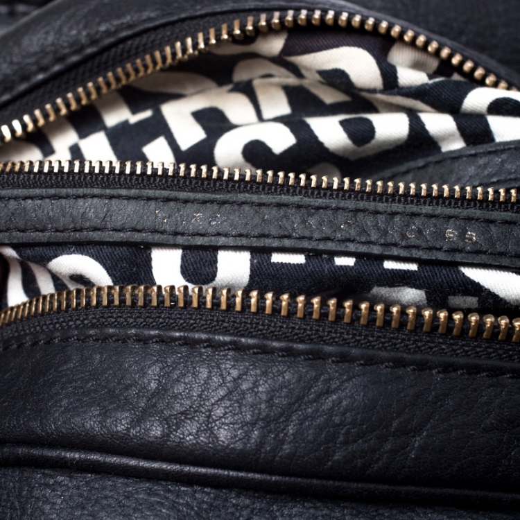 Pre Owned Marc by Marc Jacobs Black Leather Classic Q Baby Groovee Satchel