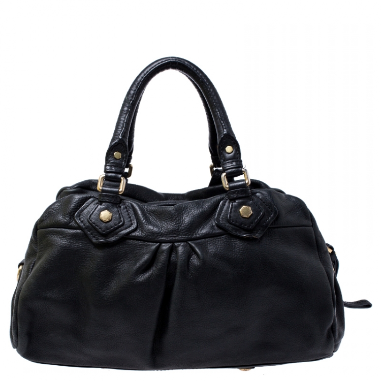 Pre Owned Marc by Marc Jacobs Black Leather Classic Q Baby Groovee Satchel