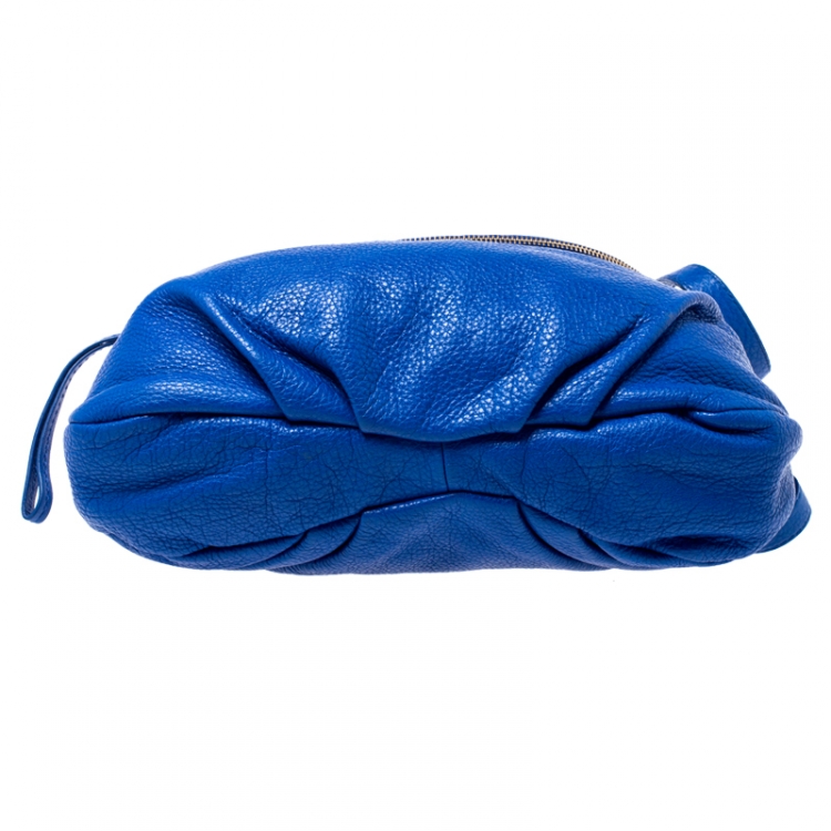 Pre Owned Marc by Marc Jacobs Blue Leather Classic Q Natasha Flap Bag
