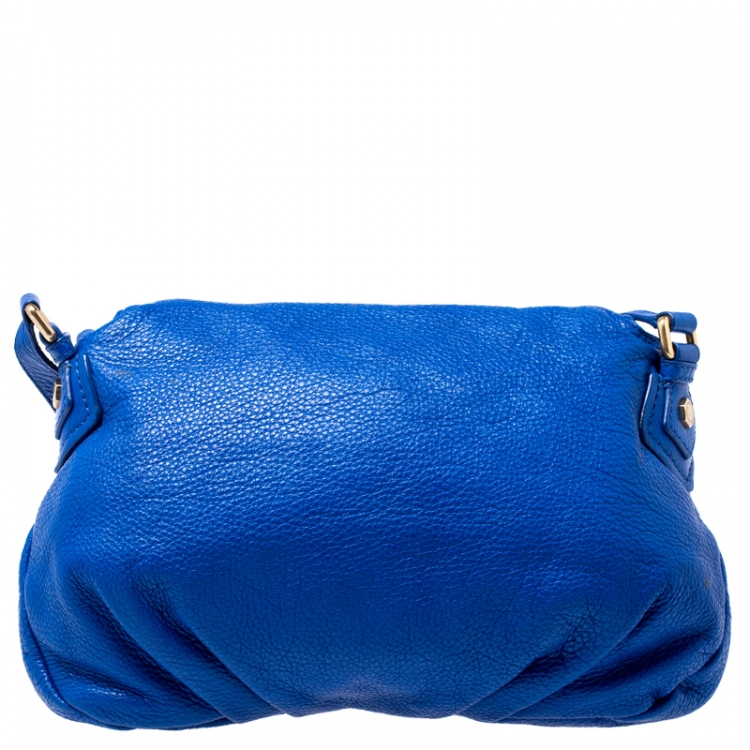 Pre Owned Marc by Marc Jacobs Blue Leather Classic Q Natasha Flap Bag