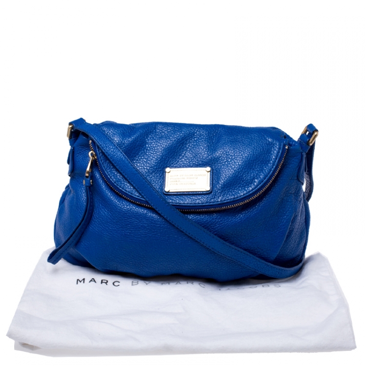 Pre Owned Marc by Marc Jacobs Blue Leather Classic Q Natasha Flap Bag