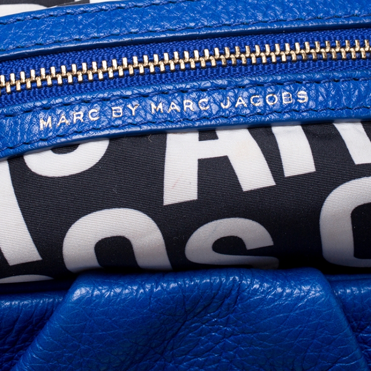 Pre Owned Marc by Marc Jacobs Blue Leather Classic Q Natasha Flap Bag