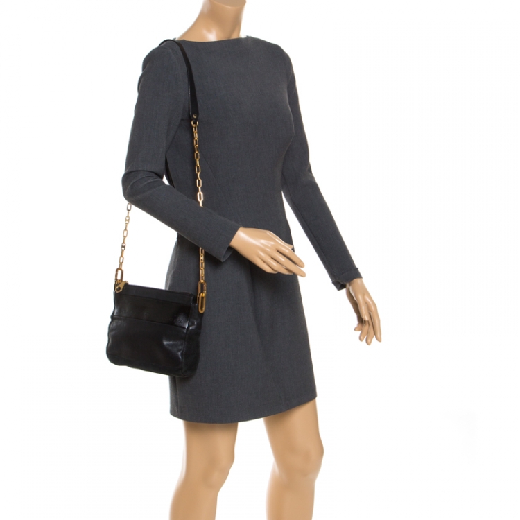 مملوكة مسبقًا Marc by Marc Jacobs Black Leather and Nubuck Crossbody Bag